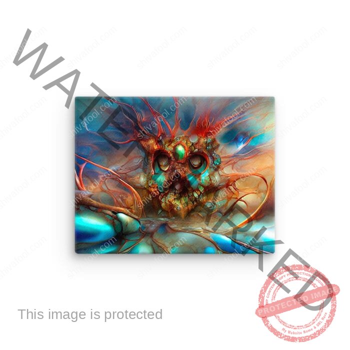 Turquoise Ravage - canvas - Image 2