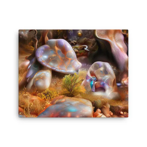 River Rocks Waking - canvas
