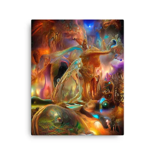 Difficult Stroll When Dreams Collide and Melt into Splinters - canvas